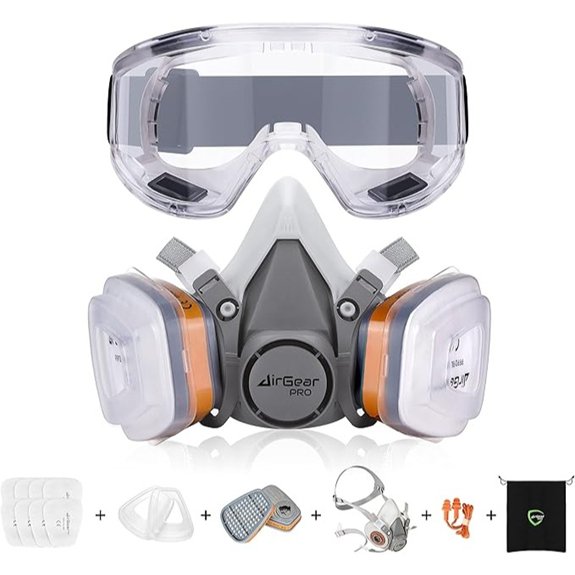 AirGearPro G-500 Respirator Mask with A1P2 Filters