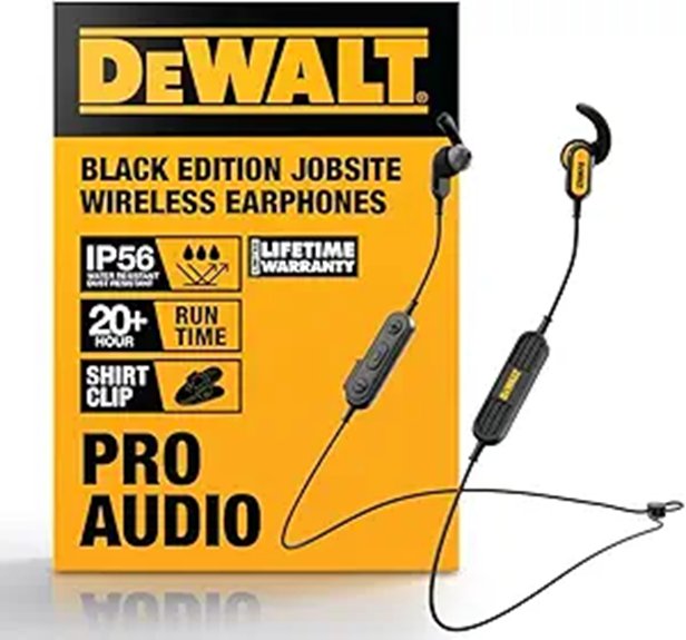 DEWALT Heavy Duty Waterproof Bluetooth Earbuds for Jobsites