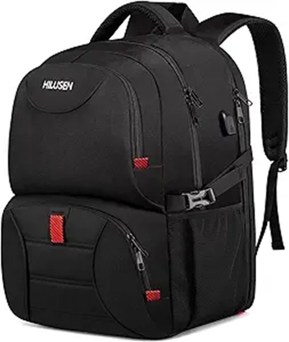 HILUSEN 50L Insulated Cooler Laptop Backpack with USB Port