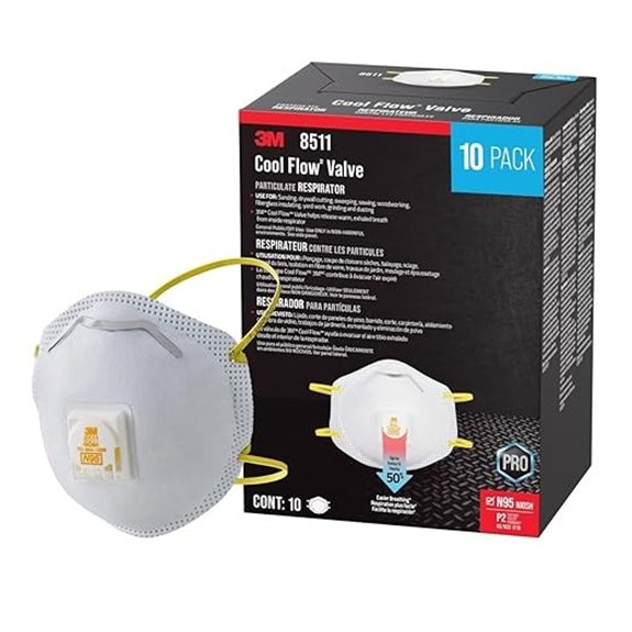 3M N95 Respirator 8511 with Cool Flow Valve (10-Pack)