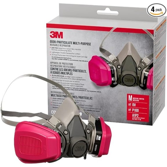 3M P100/OV Reusable Respirator with Organic Vapor Cartridge