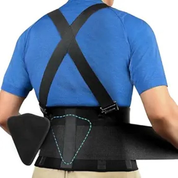 FITTOO Back Brace with Removable Suspenders for Pain Relief