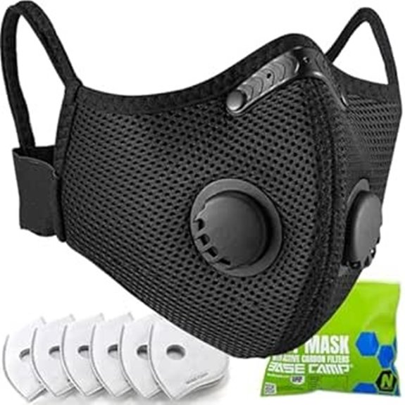 BASE CAMP M Plus Reusable Dust Mask with Carbon Filters