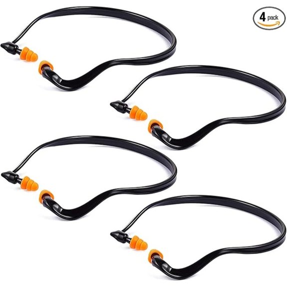 BBTO Silicone Banded Earplugs for Noise Reduction (4 Pack)