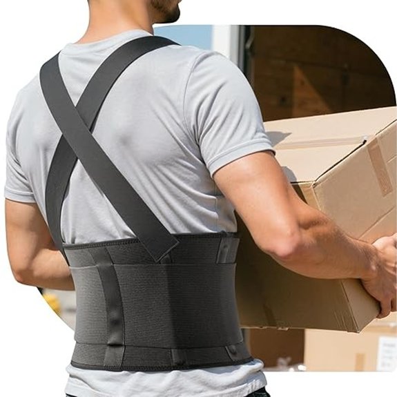 Adjustable Lower Back Support Belt with Suspenders